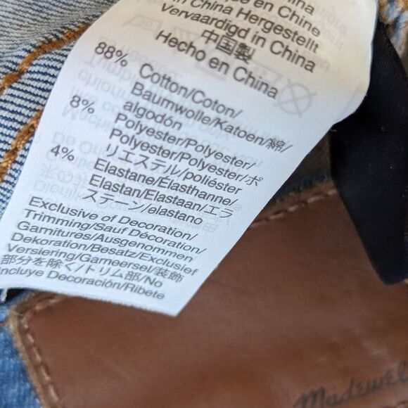 Madewell Cali Demi-Boot Jeans in Bronson Wash: Button-Front Edition Sz 27 - Picture 13 of 14